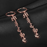 Custom Name Earrings Stainless Steel Personalized Gothic Font Christmas Gift