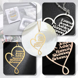 Heart Choker Name Necklace Stainless Steel Pendant