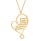 Heart Choker Name Necklace Stainless Steel Pendant