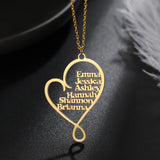 Heart Choker Name Necklace Stainless Steel Pendant