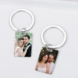 Personalized Name Photo Double-Sided Keychain Gift