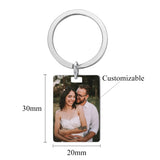 Personalized Name Photo Double-Sided Keychain Gift