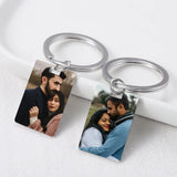 Personalized Name Photo Double-Sided Keychain Gift