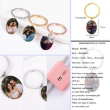 Personalized Stainless Steel Photo Keychain Gift For Him Fathers