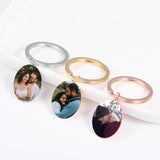 Personalized Stainless Steel Photo Keychain Gift For Him Fathers