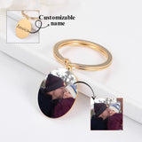 Personalized Stainless Steel Photo Keychain Gift For Him Fathers