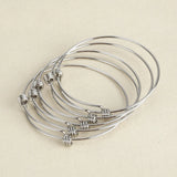 10 pcs Stainless Steel adjustable bangles bracelet findings