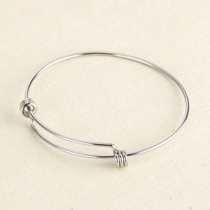 10 pcs Stainless Steel adjustable bangles bracelet findings