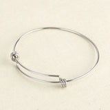 10 pcs Stainless Steel adjustable bangles bracelet findings