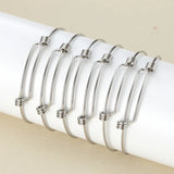 10 pcs Stainless Steel adjustable bangles bracelet findings