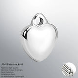 10pcs Heart Charms Stainless Steel Beads for Jewelry Making