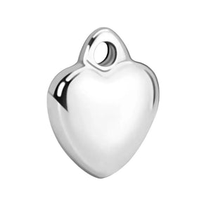 10pcs Heart Charms Stainless Steel Beads for Jewelry Making