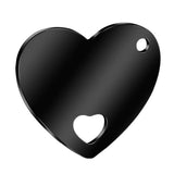 10pcs Heart Charms 25x28mm Stainless Steel Pendant for Jewelry