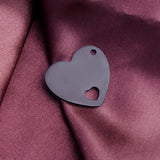 10pcs Heart Charms 25x28mm Stainless Steel Pendant for Jewelry