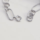 10pcs Stainless Steel Clip Bracelet Chain 10x21mm Adjustable Length
