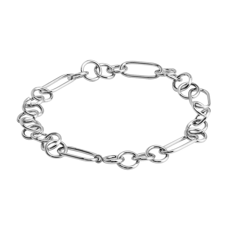 10pcs Stainless Steel Clip Bracelet Chain 10x21mm Adjustable Length