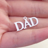 10pcs DAD Charm Stainless Steel Pendant for Jewelry Making