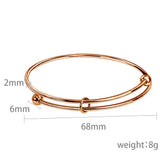 10pcs Stainless Steel Bangle 2MM Cuff Bangle