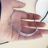 10pcs Stainless Steel Bangle 2MM Cuff Bangle