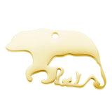 Mama Bear Pendant Stainless Steel Bracelet Charms Handcraft Findings