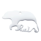 Mama Bear Pendant Stainless Steel Bracelet Charms Handcraft Findings