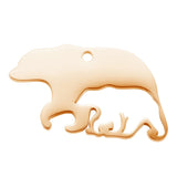 Mama Bear Pendant Stainless Steel Bracelet Charms Handcraft Findings