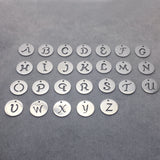 MYLONGINGCHARM 25mm A-Z Letters Cutout Charms, Stainless Steel Alphabet Pendant