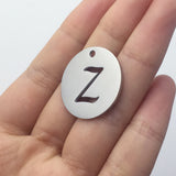 MYLONGINGCHARM 25mm A-Z Letters Cutout Charms, Stainless Steel Alphabet Pendant
