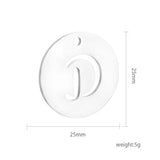 MYLONGINGCHARM 25mm A-Z Letters Cutout Charms, Stainless Steel Alphabet Pendant