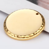 25pcs/lot 25mm Round Disc Bracelet Charms with Fringe Hole 1.2mm