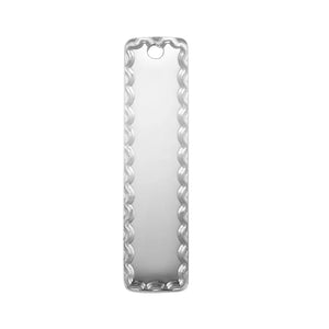 Rectangle Tags with Hammered Fringe, 25pcs/lot