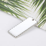 Rectangle Tags with Hammered Fringe, 25pcs/lot