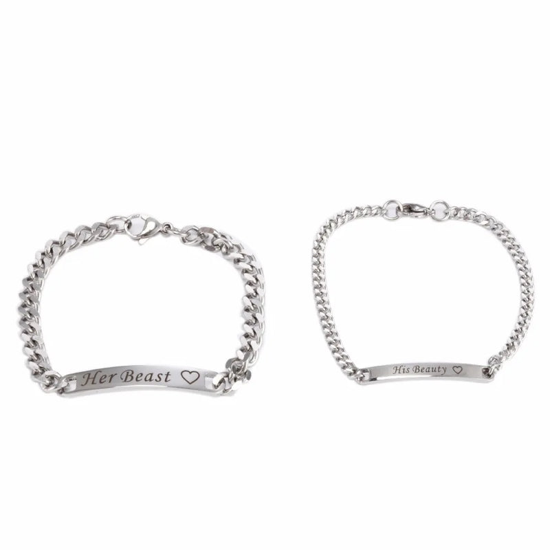 His Beauty Her Beast Couple Bracelets-Valentine Days Gift