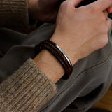 Men Bracelet Chain, Adjustable 4mm Leather Chains for Man Jewelry Making