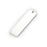 30pcs Stainless Steel Rectangle Tags Keychain Tags Bracelet Charms Blank