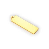 Stainless Steel Rectangle Tags Laser Engraved Logo Text Bracelet Tag Pendant