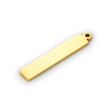 Stainless Steel Rectangle Tags Laser Engraved Logo Text Bracelet Tag Pendant