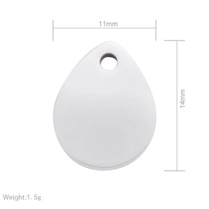 50pcs Stainless Steel Teardrop Tags Custom Engraving