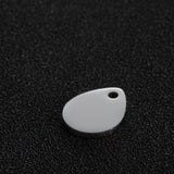 50pcs Stainless Steel Teardrop Tags Custom Engraving