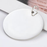 Mirror Polished Blank Charm, Round Tag Stainless Steel Bracelet Keychain Tag