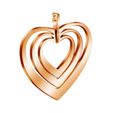 Heart Pendant Necklace Charm Stainless Steel 34mm x 35.5mm