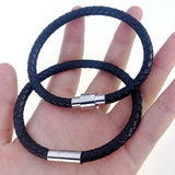 5pcs/lot Leather Bracelet Chain, Men's 6mm Widthness Leather Chain