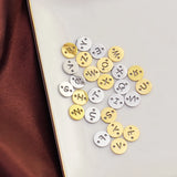MYLONGINGCHARM 8.5mm A-Z Letter Beads DIY Initial Charms Stainless Steel