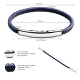 Adjustable Braided Men Leather Bracelet
