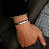 Adjustable Braided Men Leather Bracelet