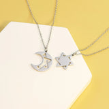 Couple Bracelet Moon Star Charm Stailess steel Adjustable
