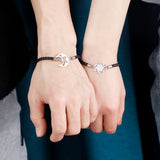 Couple Bracelet Moon Star Charm Stailess steel Adjustable