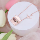 MYLONGINGCHARM Envelope Pendant Necklace with Your Message or Photo