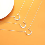 Lucky Horse Shoe Necklace U shape Pendant Jewelry for girls Mom