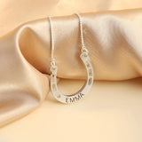 Lucky Horse Shoe Necklace U shape Pendant Jewelry for girls Mom
